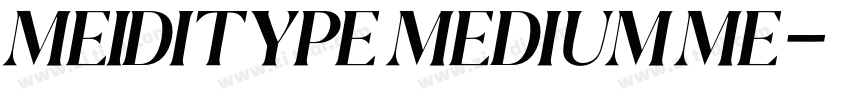 MEIDITYPE MEDIUM ME字体转换